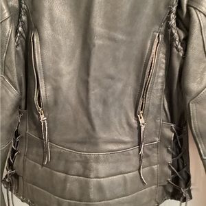 Leather Motorcycle Jacket Women Size 8-10
